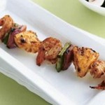 Brochettes de crevettes barbecue &agrave; l'ananas