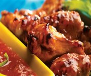 Spicy apricot chicken wings