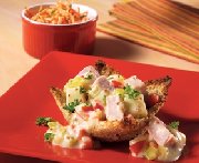 Ham and vegetable bread cups