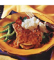 Tomato Onion Pork Chops
