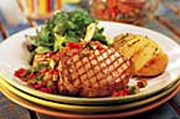 C&ocirc;telettes de porc et salsa