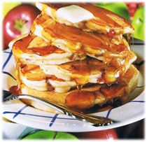 Crêpes aux pommes et canneberges