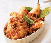 Croustillant r&ocirc;ti aux poires et gingembre