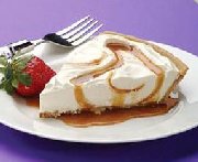 Caramel swirled cheesecake