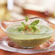 Cream of Pear, Almond and Watercress