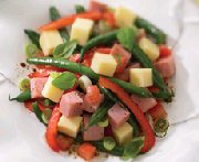 Salade du midi au jambon et légumes