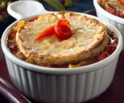 Soupe aux poivrons grill&eacute;s et au fromage Suisse canadien