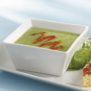 Broccoli with Roasted Red Pepper Soup