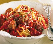 Spaghettis aux boulettes de veau