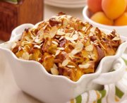 Strata aux abricots et au fromage &agrave; la cr&egrave;me