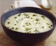 Cream of potato with garlic