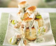 Vol-au-vent salmon and leek
